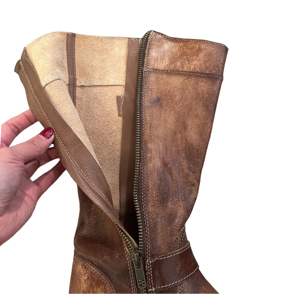 Bed Stu Women’s Gogo Lug Tan Rustic Leather Boots Brown 7 - Picture 8 of 10